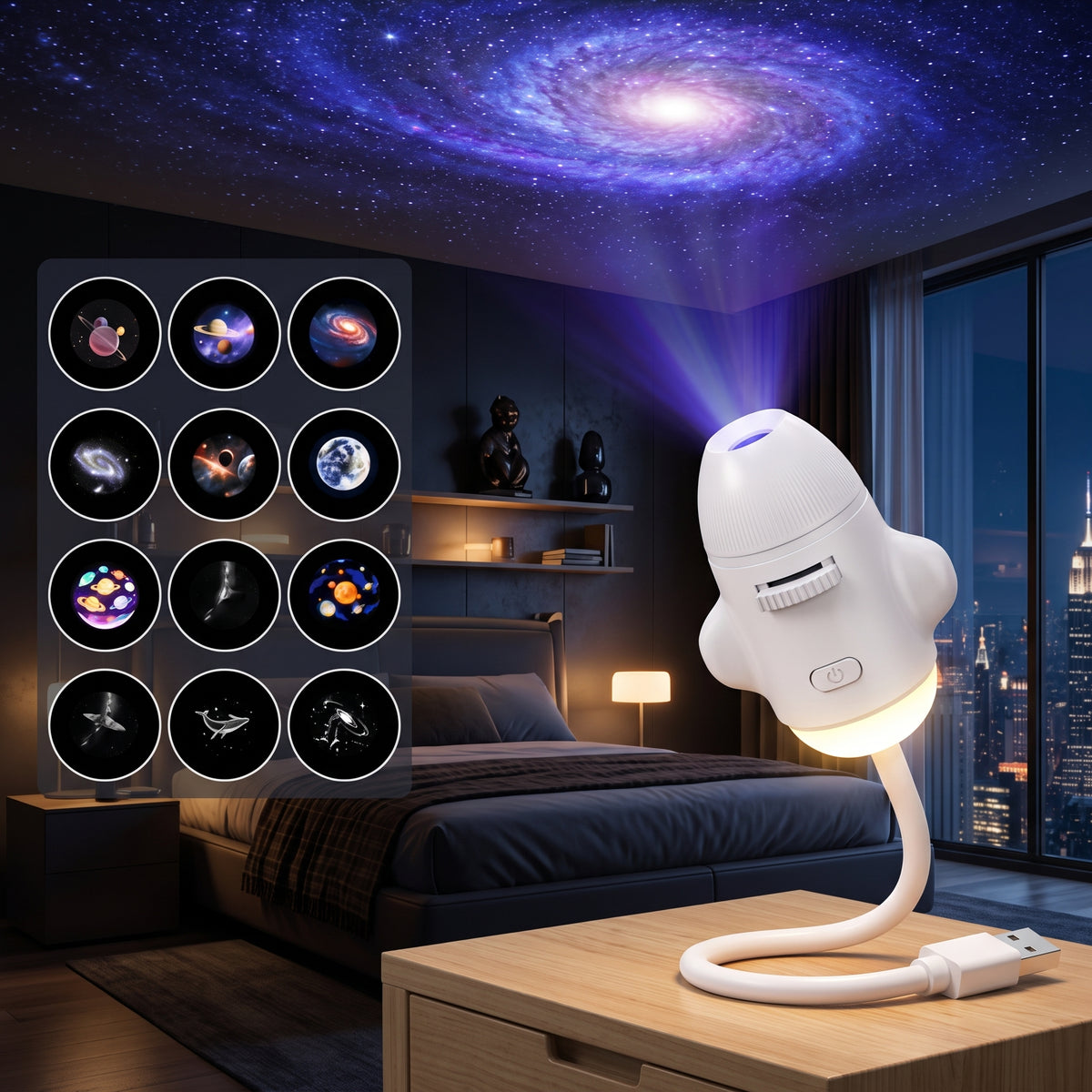 AstroPod® — Proyector de Estrellas Galaxia con Control Táctil
